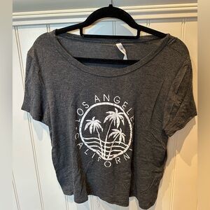 EVER HOTTIE Ladies Women’s Size Extra Small Grey Tee Shirt White Los Ang…